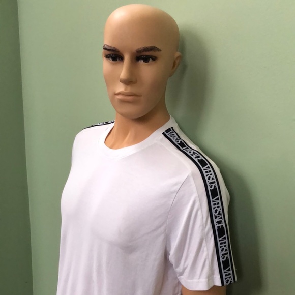 Versace Mens White Round Neck Short Sleeve Pullover T Shirt Size Large - Picture 4 of 7
